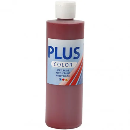 Plus Color hobbyfärg, gl. röd, 250 ml/ 1 fl.