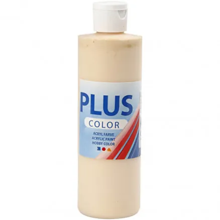 Plus Color hobbyfärg, ljus puder, 250 ml/1 fl.