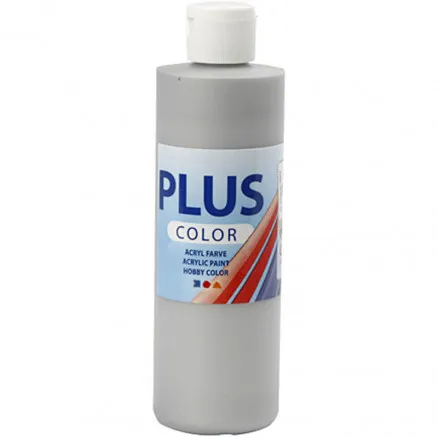 Plus Color hobbyfärg, silver, 250 ml/ 1 fl.