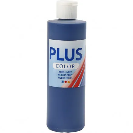Plus Color hobbyfärg, marinblå, 250 ml/1 fl.