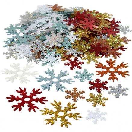 Paljetter, olika färger, Ø 25+45 mm, 250 g/1 förpackning.