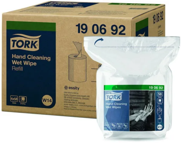 Tork Premium Wet Wipes påfyllning för händer pk/58 ark