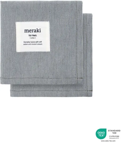 Kökshandduk, Verum, ljusgrå/armégrön